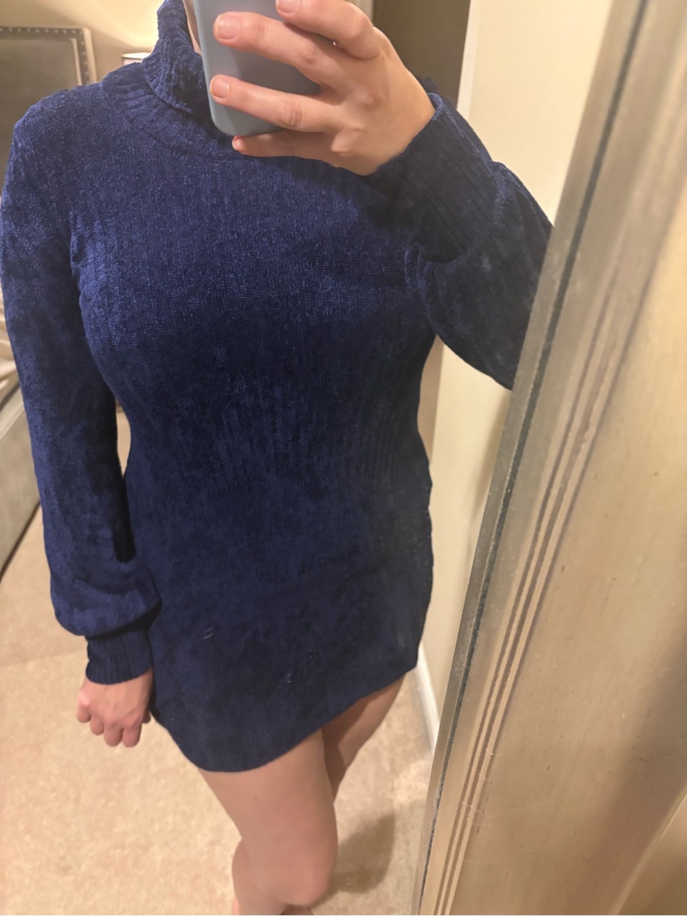 Free People chenille open back tunic dress XS